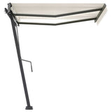 Vidaxl Luifel extensible manuellement avec la Crème LED 300x250 cm -Colored