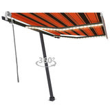 Vidaxl luifel extensible manuellement avec LED 300x250 cm orange et marron