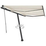 Vidaxl Luifel Automatique avec led et capteur de vent 300x250 cm couleur crème
