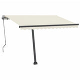 Vidaxl Luifel Automatique avec led et capteur de vent 300x250 cm couleur crème