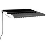 Vidaxl luifel automatique avec led et capteur de vent 300x250 cm anthracite