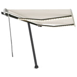Vidaxl Luifel extensible manuellement avec la Crème à LED 350x250 cm -Colore