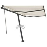 Vidaxl Luifel Automatique avec led et capteur de vent 350x250 cm couleur crème
