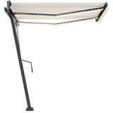 Vidaxl Luifel Automatique avec led et capteur de vent 350x250 cm couleur crème