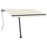 Vidaxl Luifel Automatique avec led et capteur de vent 350x250 cm couleur crème