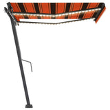 Vidaxl luifel automatique avec capteur de vent LED 350x250 cm brun orange