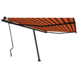Vidaxl Luifel détaché étend manuellement 400x300 cm en brun orange