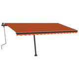 Vidaxl Luifel détaché étend manuellement 400x300 cm en brun orange