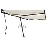 Vidaxl Luifel extensible manuellement avec la Crème LED 400x300 cm -Colored