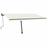 Vidaxl Luifel extensible manuellement avec la Crème LED 400x300 cm -Colored