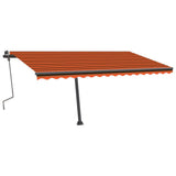 Vidaxl Luifel extensible manuellement avec LED 400x300 cm orange et marron