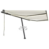 Vidaxl Luifel Automatique avec led et capteur de vent 400x300 cm couleur crème