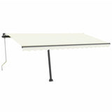 Vidaxl Luifel Automatique avec led et capteur de vent 400x300 cm couleur crème