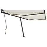 Vidaxl Luifel extensible manuellement avec la Crème à LED 450x300 cm -Colore