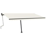 Vidaxl Luifel extensible manuellement avec la Crème à LED 450x300 cm -Colore