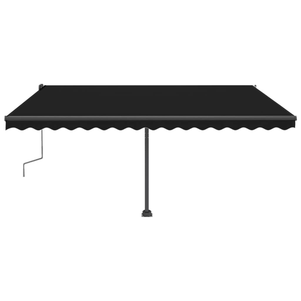 Vidaxl Luifel extensible manuellement avec une couleur anthracite LED 450x300 cm