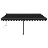Vidaxl Luifel extensible manuellement avec une couleur anthracite LED 450x300 cm