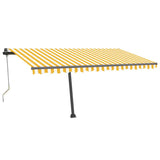 Vidaxl Luifel Automatique avec led et capteur de vent 450x300 cm jaune et blanc
