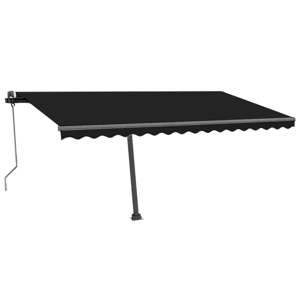 Vidaxl Luifel Automatique avec led et capteur de vent 450x300 cm anthracite