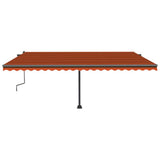Vidaxl Luifel détaché étend manuellement 500x300 cm en brun orange