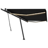 Vidaxl Luifel extensible manuellement avec une couleur anthracite LED 500x300 cm