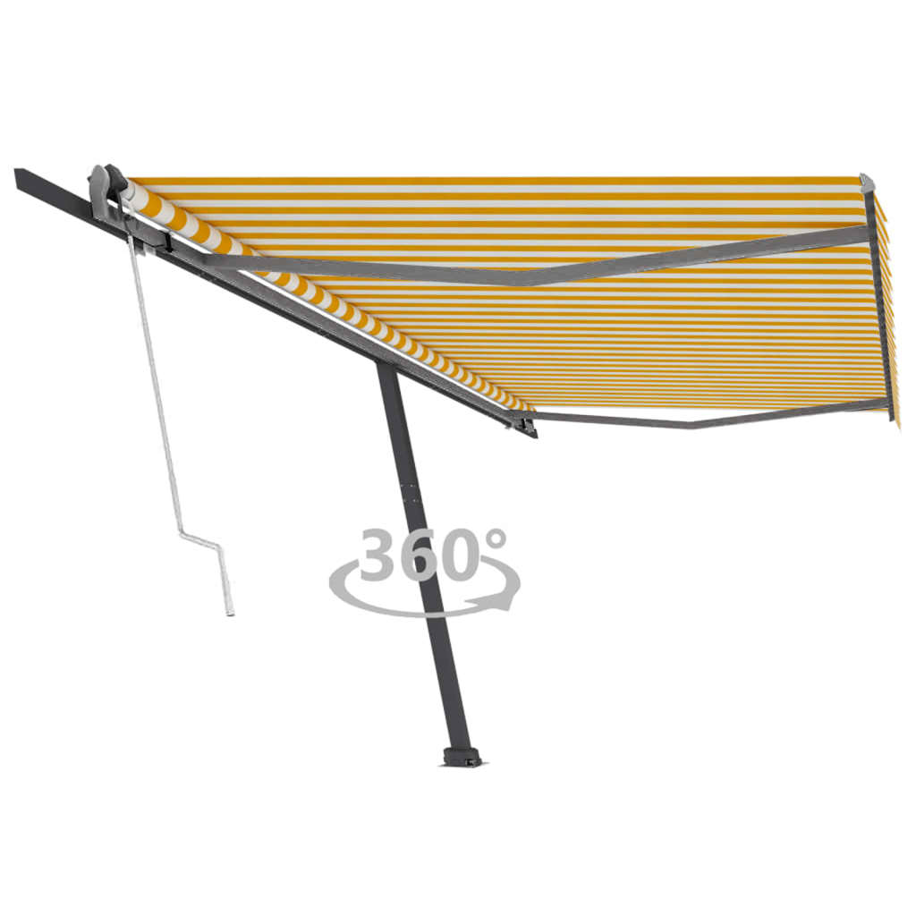 Vidaxl Luifel - Free - Automatic 500x300 cm jaune et blanc