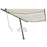 Vidaxl Luifel Automatique avec led et capteur de vent 500x300 cm couleur crème