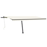 Vidaxl Luifel Automatique avec led et capteur de vent 500x300 cm couleur crème