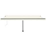 Vidaxl Luifel Automatique avec led et capteur de vent 500x300 cm couleur crème