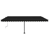 Vidaxl luifel automatique avec led et capteur de vent 500x300 cm anthracite