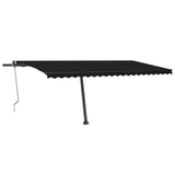 Vidaxl luifel automatique avec led et capteur de vent 500x300 cm anthracite