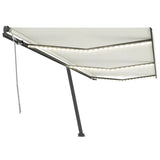 Vidaxl Luifel extensible manuellement avec la Crème LED 600x300 cm -Colored