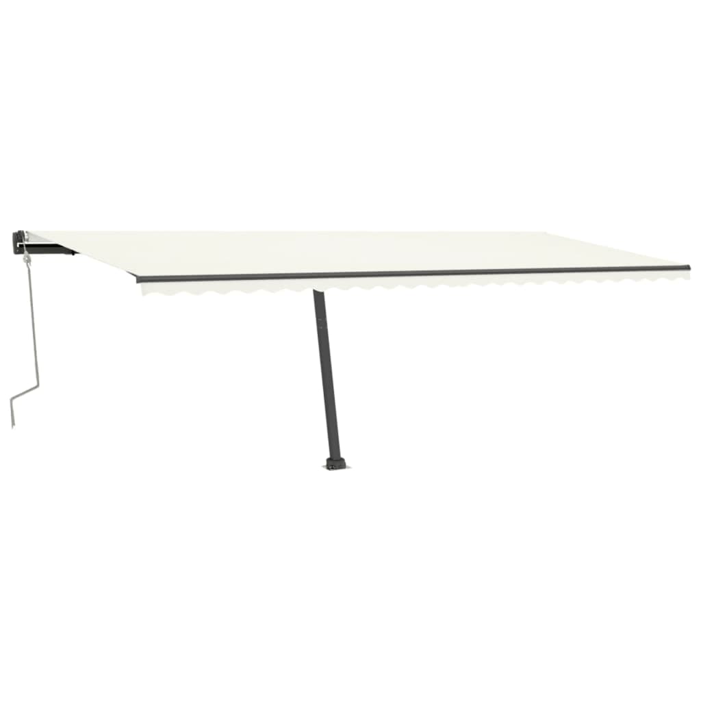 Vidaxl Luifel extensible manuellement avec la Crème LED 600x300 cm -Colored