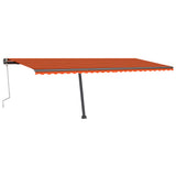 Vidaxl luifel extensible manuellement avec LED 600x300 cm orange et marron