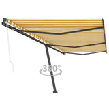 Vidaxl Luifel - Free - Automatique 600x300 cm jaune et blanc