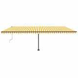 Vidaxl Luifel - Free - Automatique 600x300 cm jaune et blanc