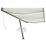 Vidaxl Luifel Automatique avec led et capteur de vent 600x300 cm couleur crème