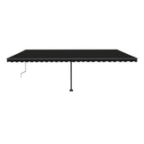 Vidaxl Luifel Automatique avec led et capteur de vent 600x300 cm anthracite