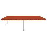 Vidaxl Luifel Automatique avec capteur de vent LED 600x300 cm Brun orange