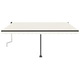 Vidaxl Luifel détaché étend manuellement la crème 400x350 cm -colore