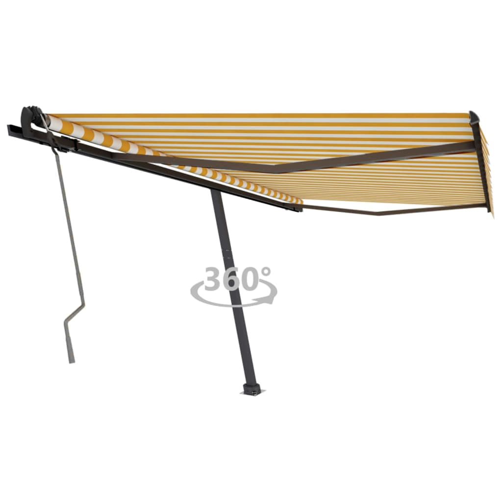 Vidaxl Laifel détaché retirer manuellement 400x350 cm jaune et blanc