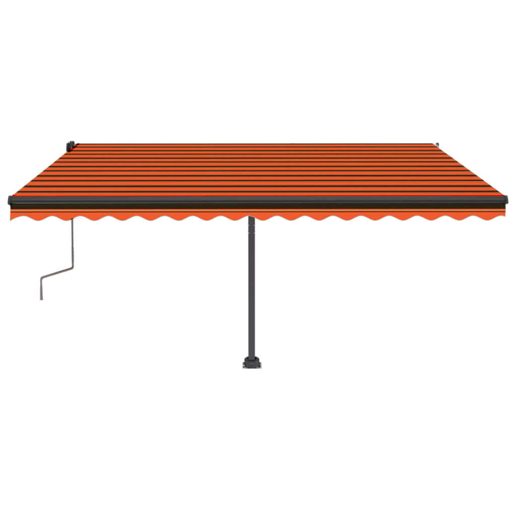 Vidaxl Luifel détaché étend manuellement 400x350 cm en brun orange
