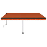 Vidaxl Luifel détaché étend manuellement 400x350 cm en brun orange