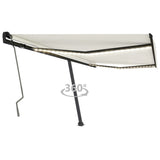 Vidaxl Luifel extensible manuellement avec la Crème LED 400x350 cm -Colored
