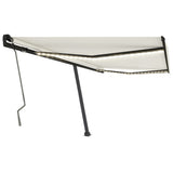 Vidaxl Luifel extensible manuellement avec la Crème LED 400x350 cm -Colored