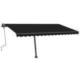Vidaxl Luifel extensible manuellement avec une couleur anthracite LED 400x350 cm