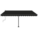 Vidaxl Luifel extensible manuellement avec une couleur anthracite LED 400x350 cm