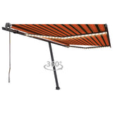 Vidaxl luifel automatique avec capteur de vent LED 400x350 cm brun orange
