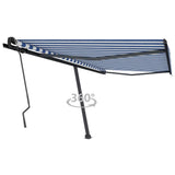 Vidaxl Laifel détaché retirer manuellement 450x350 cm bleu et blanc
