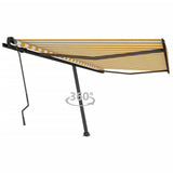 Vidaxl Laifel détaché étend manuellement 450x350 cm jaune et blanc